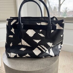 Vince Camuto Monochrome Geometric Satchel